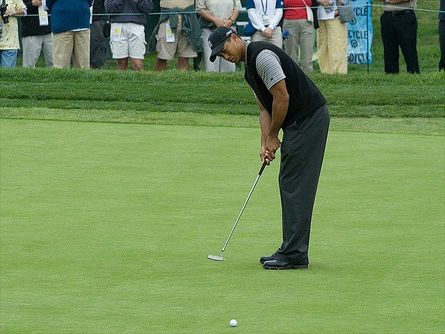 tiger woods putting posture